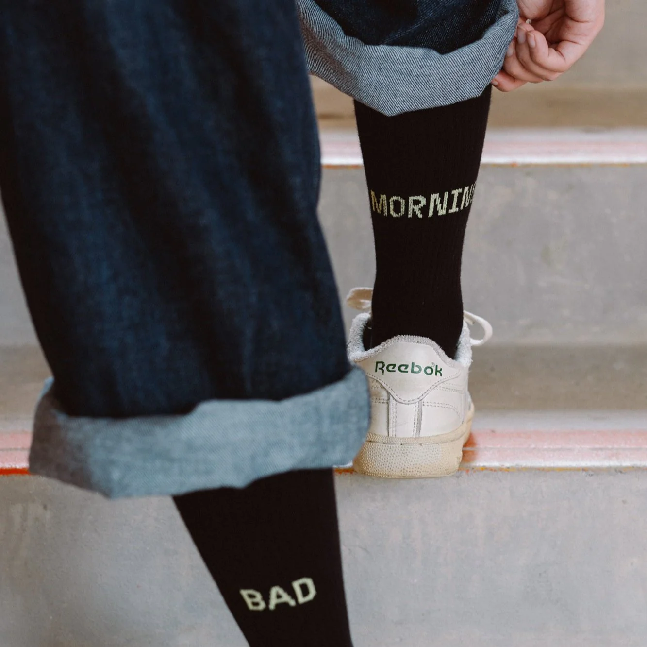 Bad MORNING Crew Socks - Image 9